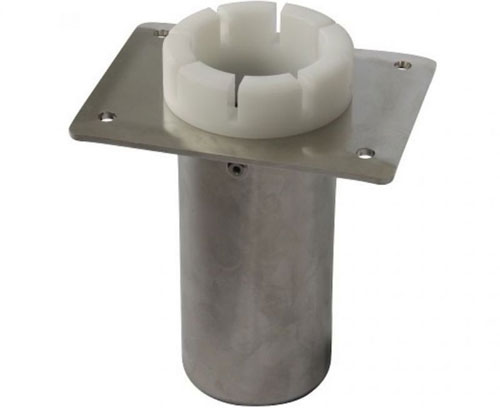 Socle inox seul a crans encastrable - Seanox