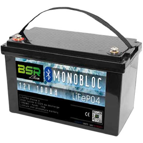 Caractéristiques et connectiques de la batterie lithium BSR Monobloc 12V 100A