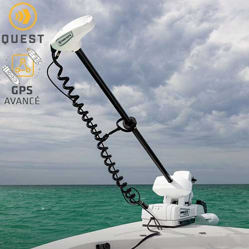 Gps avancé et modes de navigation du moteur avant Minn Kota Riptide Instinct Quest blanc