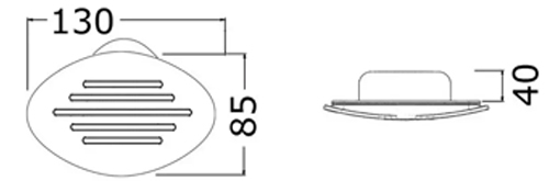 Avertisseur à encastrer ABS blanc 12V 105 dB - Osculati