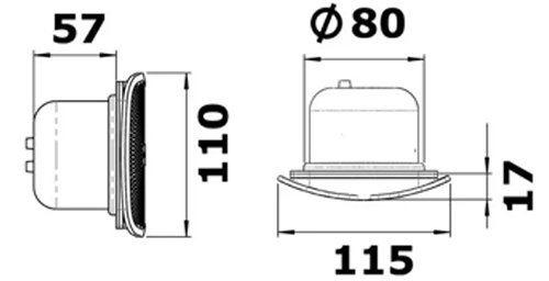 Avertisseur à encastrer Sound version Round - Osculati