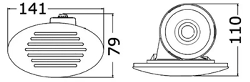 Avertisseur à encastrer blanc 112 db - Osculati