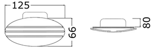 Avertisseur à encastrer escamotable 12 V 100 dB - Osculati