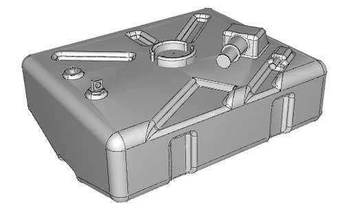 réservoir carburant PE 62 litres osculati